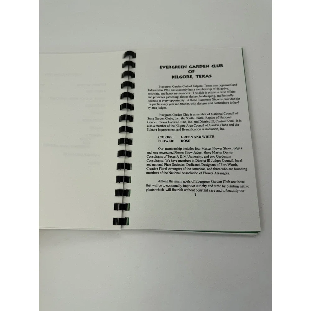 Entertaining With Flair Kilgore Texas Evergreen Garden Club Vintage Cookbook